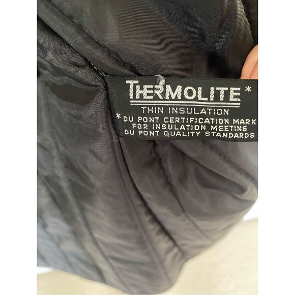 Lindsey Blake Black Raincoat with Insulation Lining SzL - Picture 3 of 7